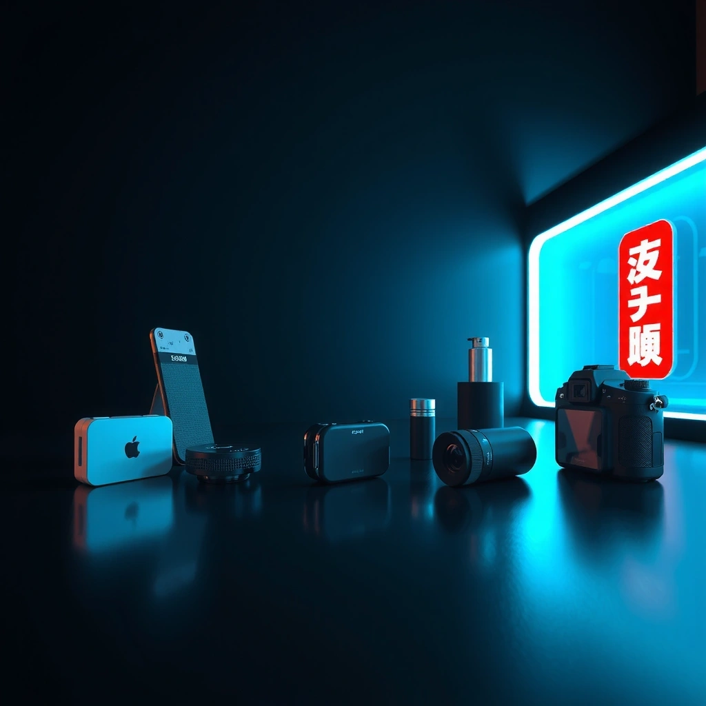 Abstract neon city background